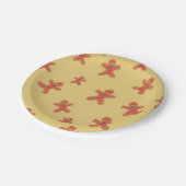 Gingerbrood Man Pattern Papieren Bordje (Gekanteld)