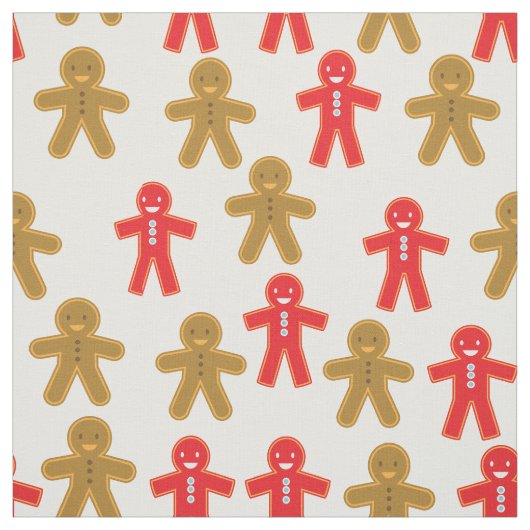 Gingerbrood Man Pattern Stof (Swatch)