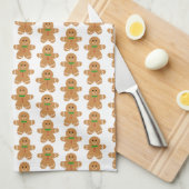 Gingerbrood Man Pattern Theedoek (Quarter Fold)