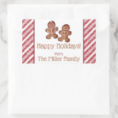 Gingerbrood Man Persoonlijke feestdag Rechthoekige Sticker (Tas)