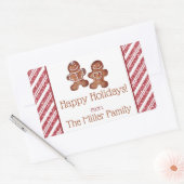 Gingerbrood Man Persoonlijke feestdag Rechthoekige Sticker (Envelop)