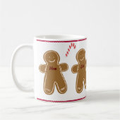 Gingerbrood Man Persoonlijke naam Familiefeestdag Koffiemok (Links)