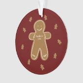 Gingerbrood Man Persoonlijke naam Jaar Holiday Ornament (voorkant)