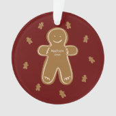 Gingerbrood Man Persoonlijke naam Jaar Holiday Ornament (voorkant)