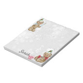 Gingerbrood Man Persoonlijke naam Stocking Stuffer Notitieblok (Linkerzijde)