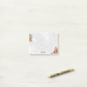 Gingerbrood Man Persoonlijke naam Stocking Stuffer Post-it® Notes (Op bureau)