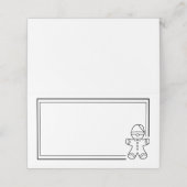 Gingerbrood Man Plaatskaartje (Buitenkant ongevouwen)