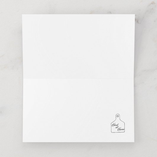 Gingerbrood Man Plaatskaartje (Binnenkant ongevouwen)