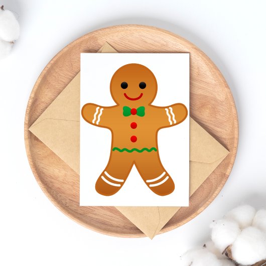 Gingerbrood Man - Prettige feestdagen Briefkaart