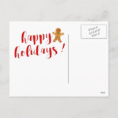 Gingerbrood Man - Prettige feestdagen Briefkaart (Achterkant)