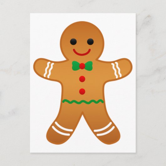 Gingerbrood Man - Prettige feestdagen Briefkaart (Voorkant)