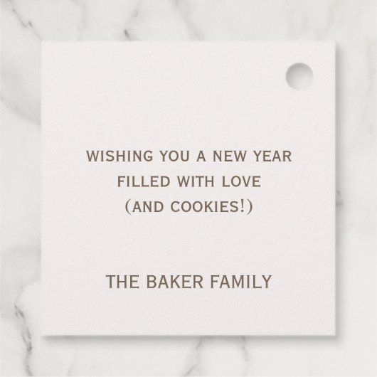 Gingerbrood Man Pset Kerstfeestdag Koekje Bedankjes Labels (Achterkant)