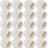 Gingerbrood Man Pset Kerstfeestdag Koekje Sticker (Voorkant)