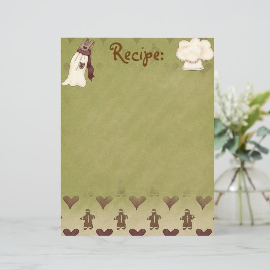 Gingerbrood Man Recipt Paper (Staand voorkant)