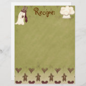 Gingerbrood Man Recipt Paper (Voorkant / Achterkant)