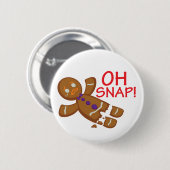 Gingerbrood Man Ronde Button 5,7 Cm (Voorkant /achterkant)