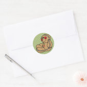 Gingerbrood Man Ronde Sticker (Envelop)