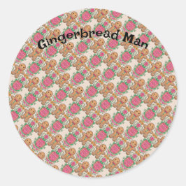 Gingerbrood Man Ronde Sticker