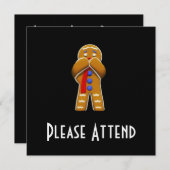 Gingerbrood Man - Scared - Originele kleuren Kaart (Voorkant / Achterkant)