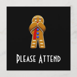 Gingerbrood Man - Scared - Originele kleuren Kaart