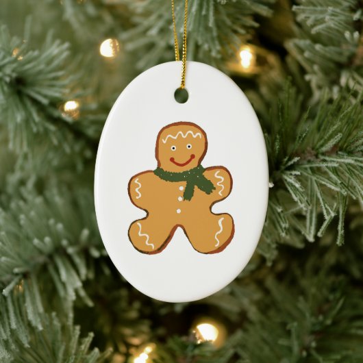 Gingerbrood Man Schilderen Keramisch Ornament (Boom)