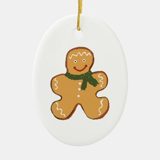 Gingerbrood Man Schilderen Keramisch Ornament (Voorkant)