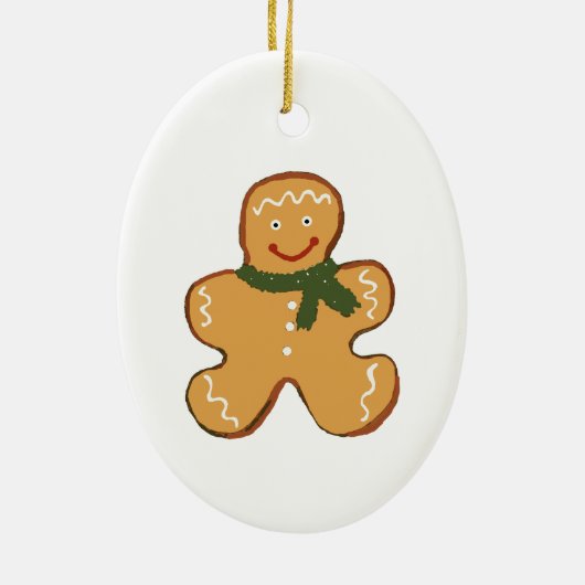 Gingerbrood Man Schilderen Keramisch Ornament (Achterkant)