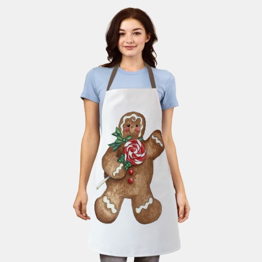 Gingerbrood Man Schort (Gedragen)