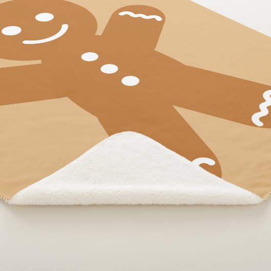 Gingerbrood man sherpa blanket deken (3/4)