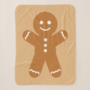 Gingerbrood man sherpa blanket deken