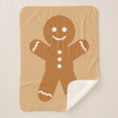 Gingerbrood man sherpa blanket sherpa deken (Voorkant)