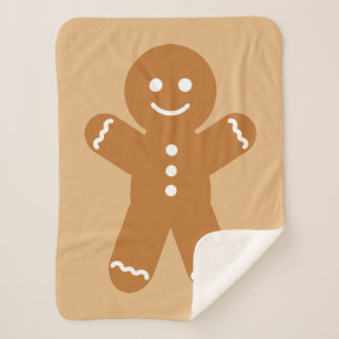 Gingerbrood man sherpa blanket sherpa deken
