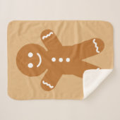 Gingerbrood man sherpa blanket sherpa deken (Voorkant (horizontaal))
