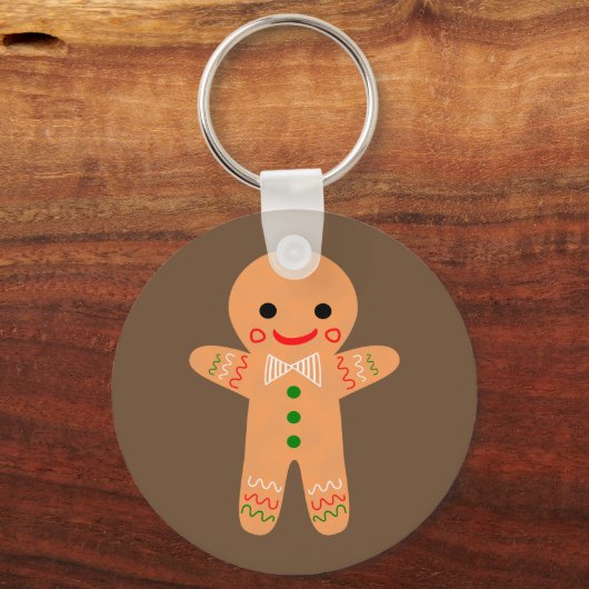 Gingerbrood Man Sleutelhanger (Voorkant)