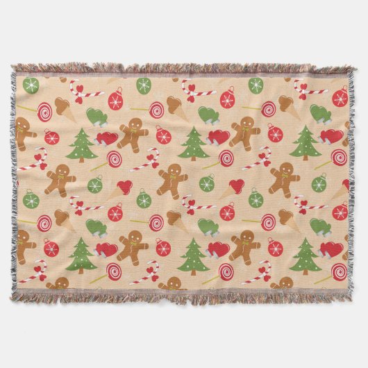 Gingerbrood Man, Snoep en ijs Deken (Voorkant)