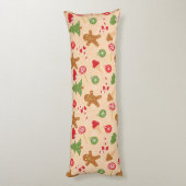 Gingerbrood Man, Snoep en ijs Lichaamskussen (Achterkant (Verticaal))
