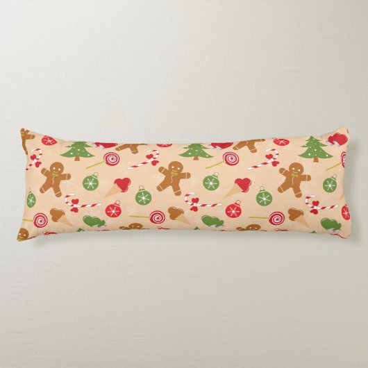 Gingerbrood Man, Snoep en ijs Lichaamskussen (Voorkant)
