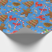 Gingerbrood Man, Snoep en lolly Cadeaupapier (Hoek)