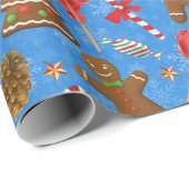 Gingerbrood Man, Snoep en lolly Cadeaupapier (Rol Hoek)