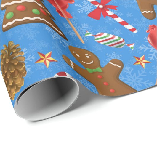 Gingerbrood Man, Snoep en lolly Cadeaupapier (Rol Hoek)