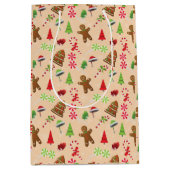Gingerbrood Man, Snoep en santa hat Medium Cadeauzakje (Voorkant)