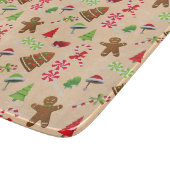 Gingerbrood Man, Snoep en santa hat Snijplank (Hoek)