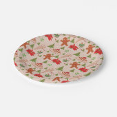 Gingerbrood Man, Snoepjes munt en ijs Papieren Bordje (Gekanteld)