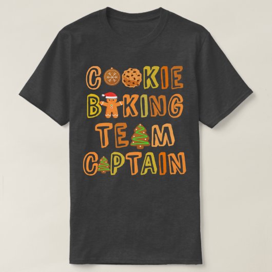 Gingerbrood Man Squad Bakery COOKIE BAKING Team CA T-shirt (Design voorkant)