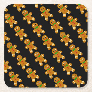 Gingerbrood Man Square Paper Onderzetter