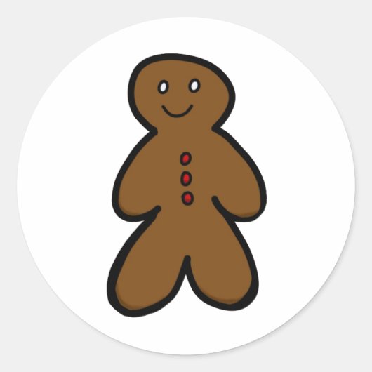  Gingerbrood Man Sticker (Voorkant)