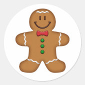 Gingerbrood Man Sticker (Voorkant)