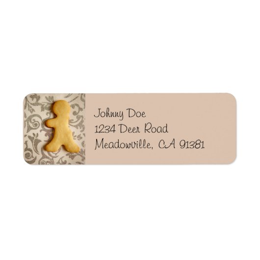 Gingerbrood Man Sugar Cookie Label (Voorkant)