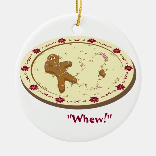Gingerbrood Man Survives! Keramisch Ornament (Voorkant)
