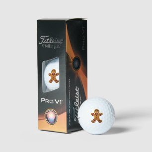 Gingerbrood Man Titleist Pro V1 Golf Balls Golfballen